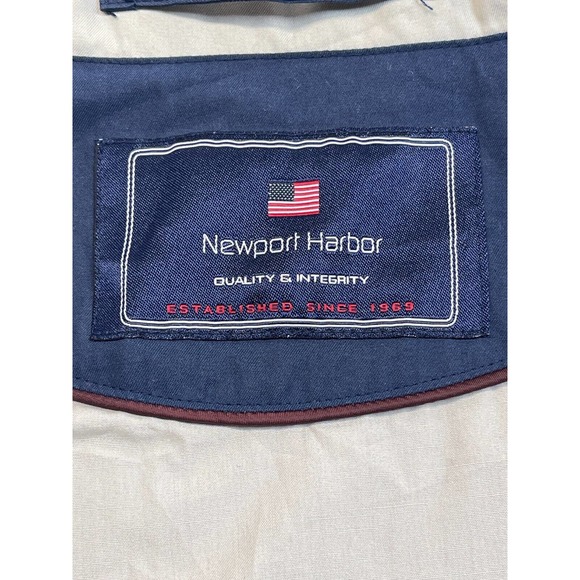 VTG NEWPORT HARBOR Unisex Large Blue Zip Snap Button Lined Windbreaker J… - Picture 7 of 14